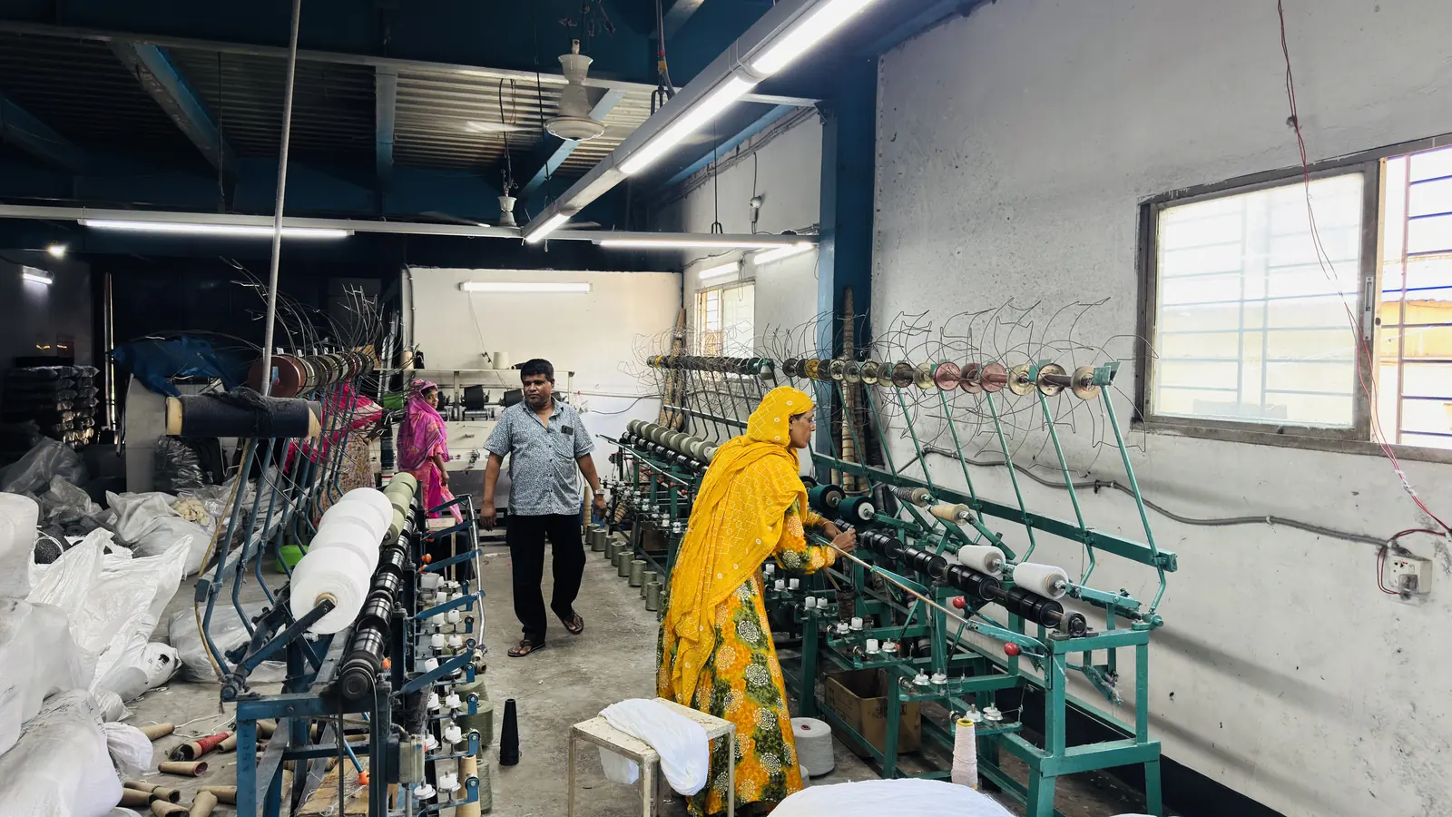 Yarn preparation section